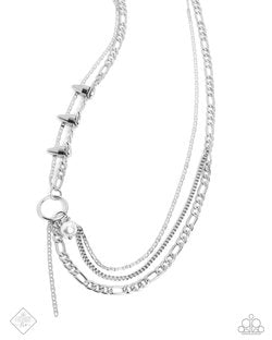 Refined Punk Paparazzi Accessories Necklace with Earrings
