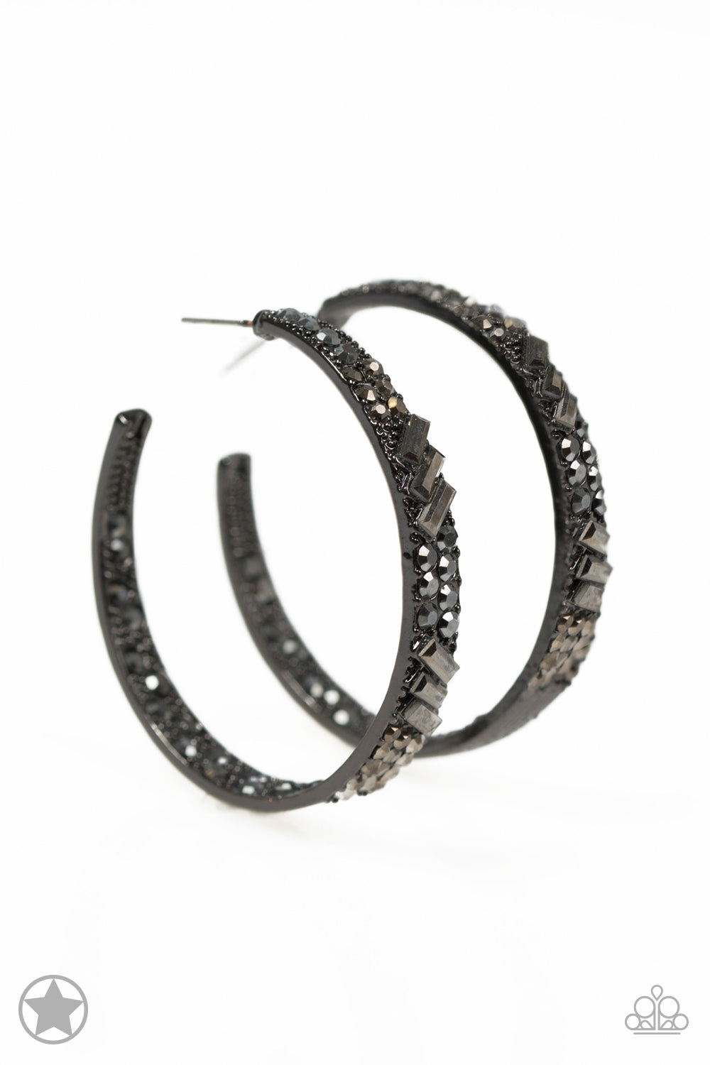 Best Seller!! Glitzy by Association Gunmetal Earrings