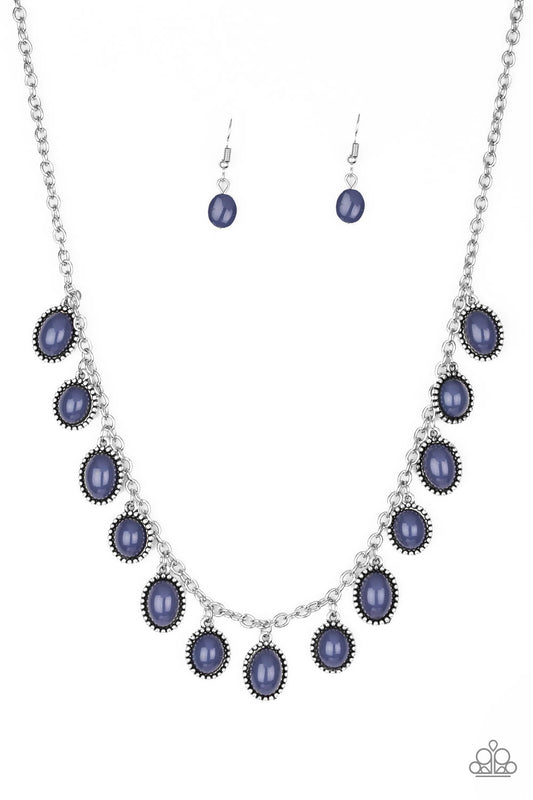 Make Some ROAM! Accessories Necklace with Earrings Blue