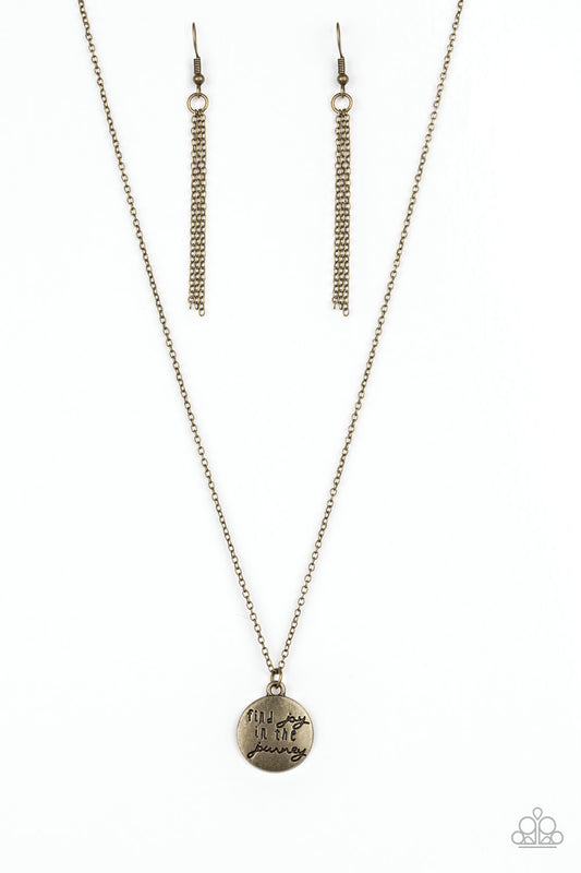 Find Joy Paparazzi Accessories Necklace with Earrings Brass