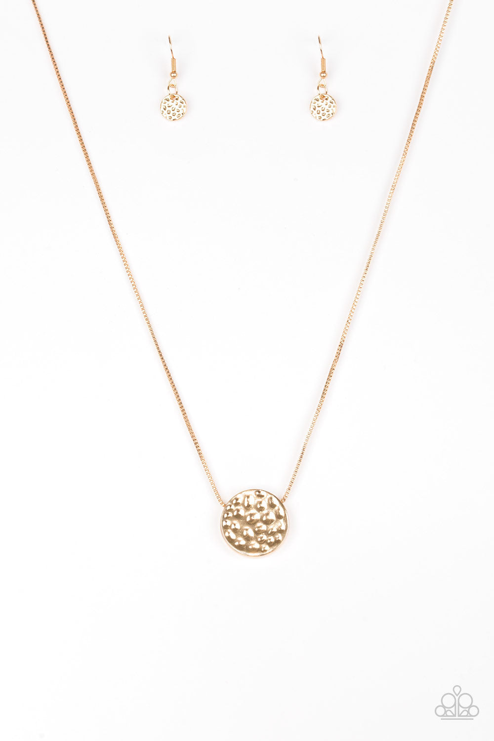 The BOLD Standard Paparazzi Accessories Necklace with Earrings - Gold