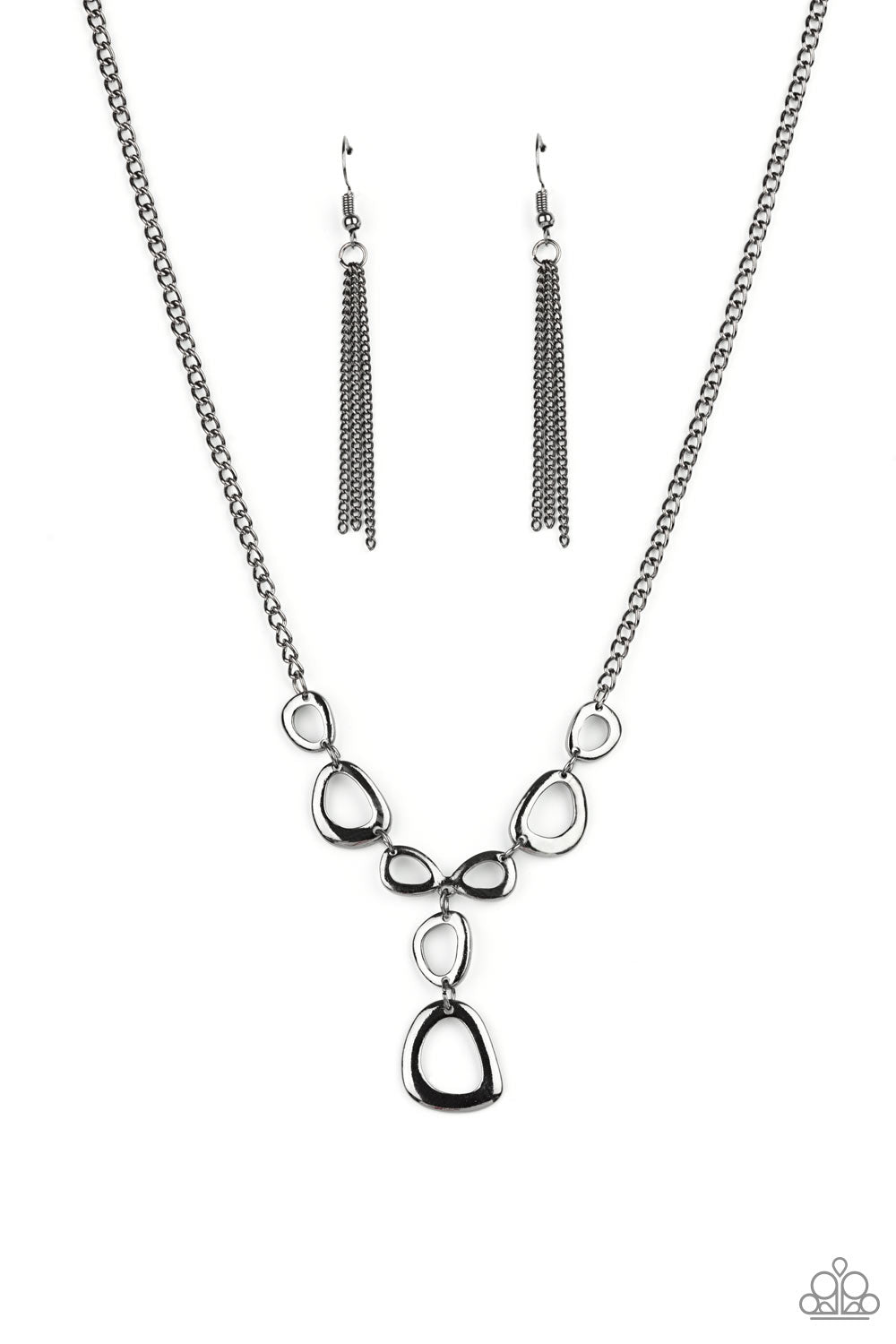 So Mod Paparazzi Accessories Necklaces with Earrings Black