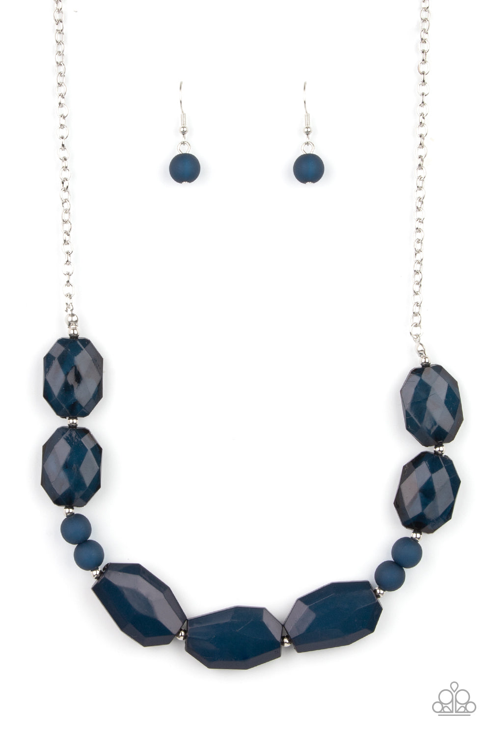 Melrose Melody Paparazzi Accessories Necklace with Earrings Blue