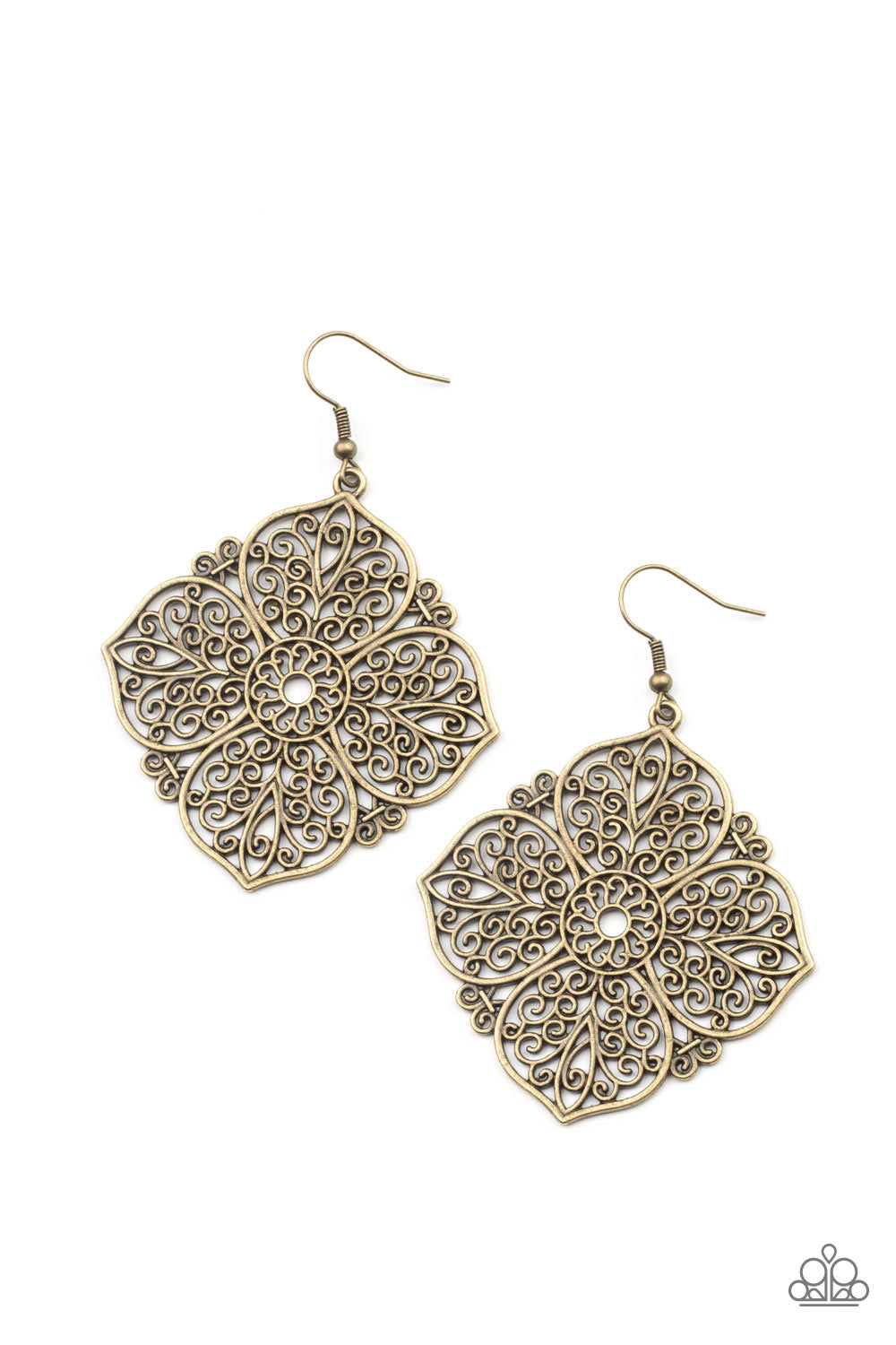 Dubai Detour Paparazzi Accessories Earrings Brass