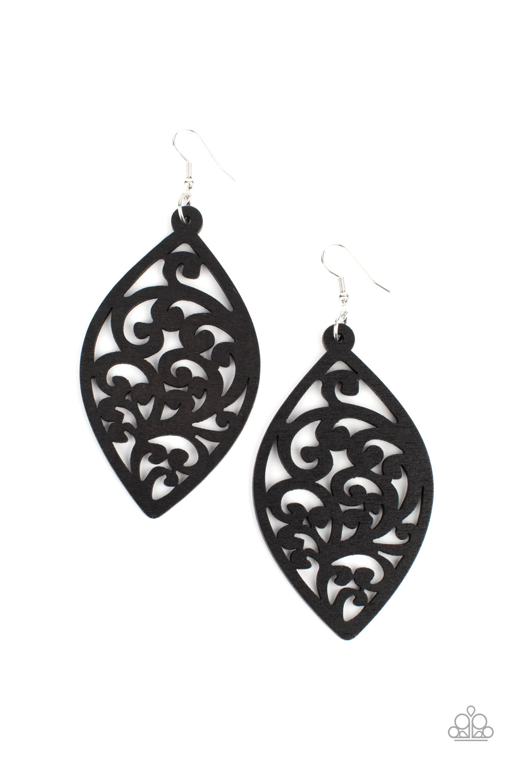 Coral Garden Paparazzi Accessories Earrings - Black