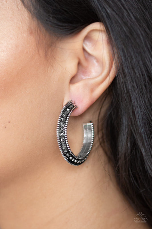 Retro Reverberation Paparazzi Accessories Hoop Earrings