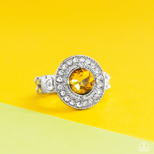 Targeted Timelessness -Paparazzi Accessories Ring - Yellow