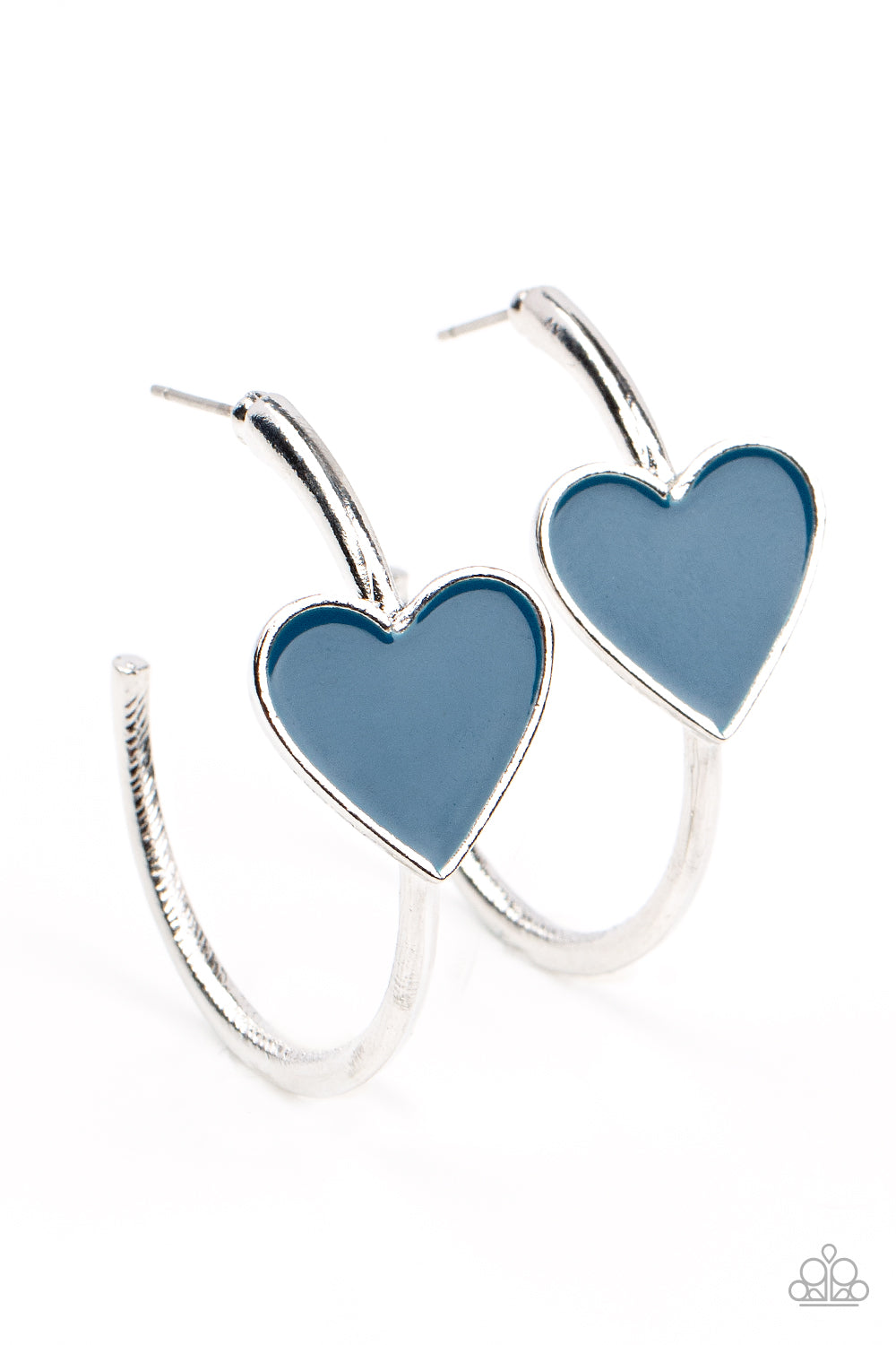 Kiss Up Paparazzi Accessories Hoop Earrings  Blue