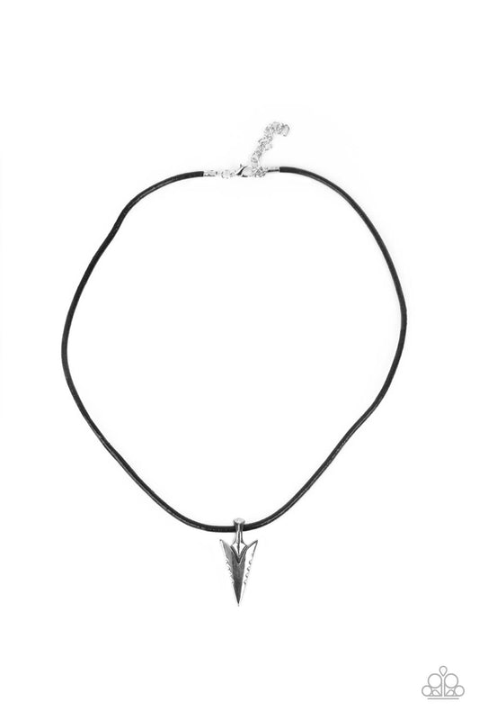 Pharaohs Arrow Paparazzi Accessories Necklace with Earrings - Black