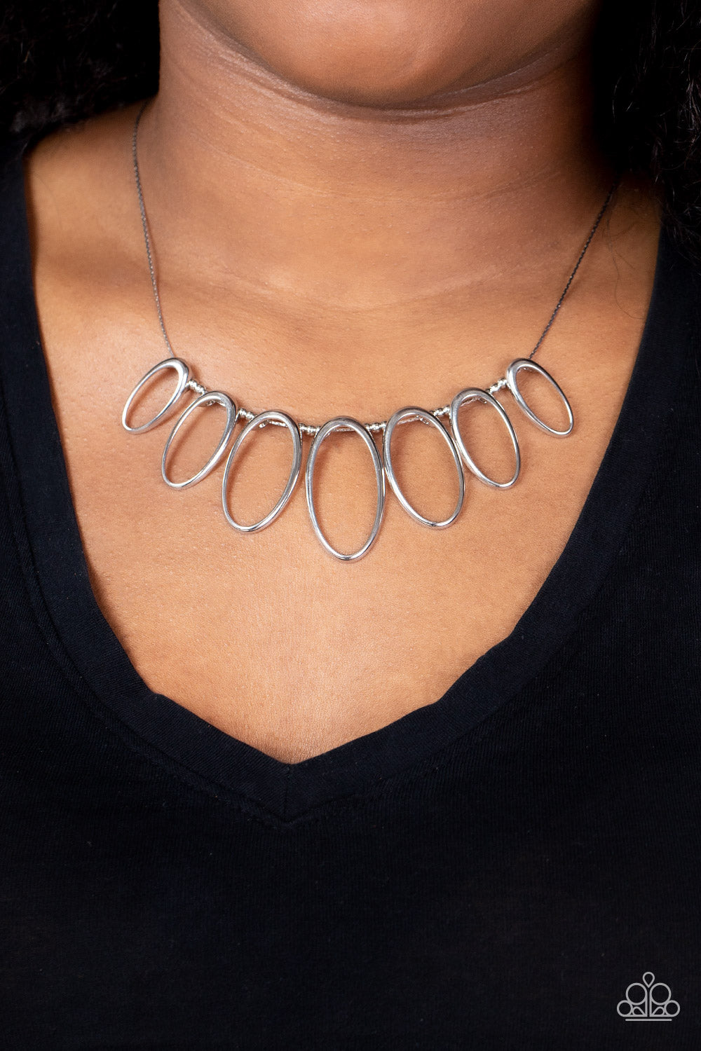 The MANE Ingredient Paparazzi Accessories Necklace with Earrings Silver