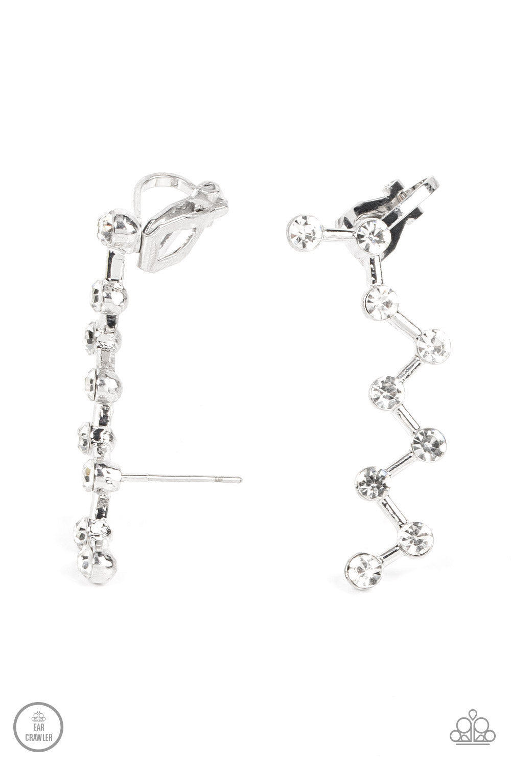 Clamoring Constellations Paparazzi Accessories Earrings  White