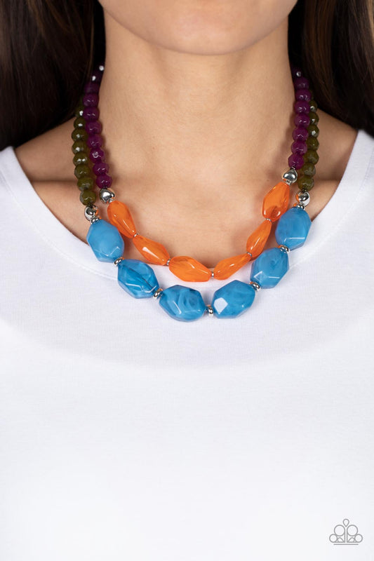 Tropical Trove Paparazzi Accessories Necklace with Earrings Multi
