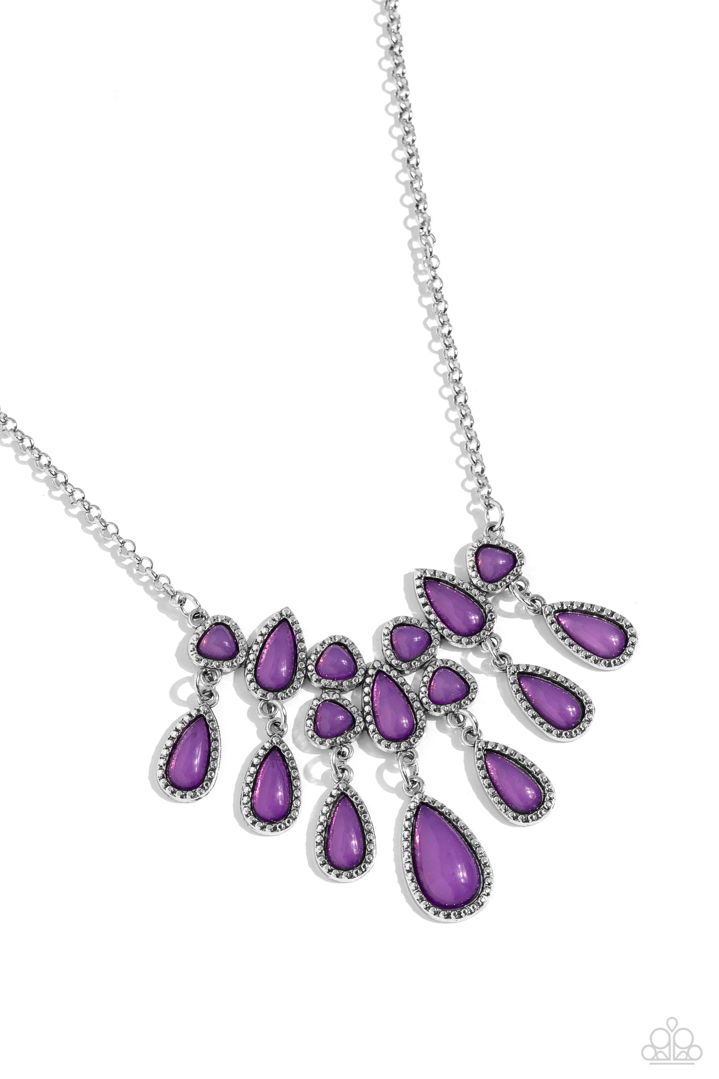 Exceptionally Ethereal Paparazzi Accessories Necklace with Earrings - Purple