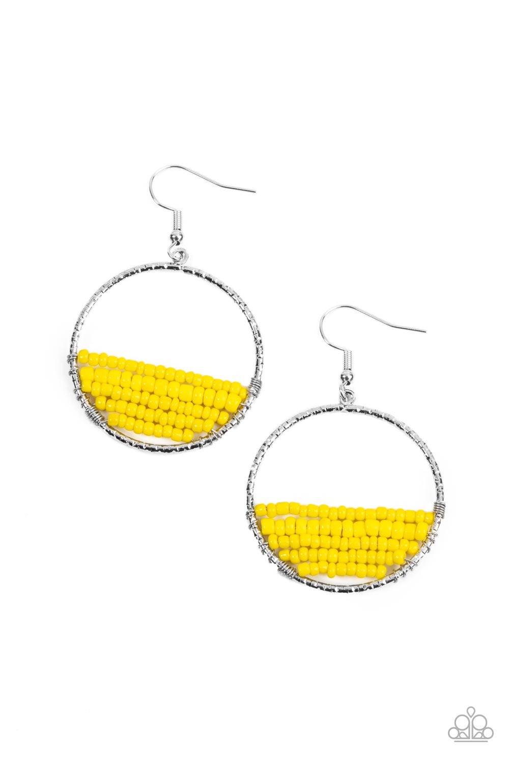 Head-Over-Horizons Paparazzi Accessories Earrings Yellow