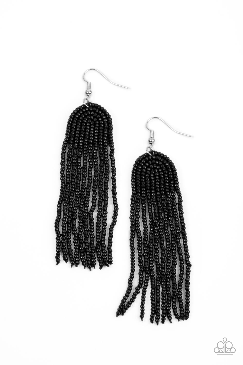 Right as RAINBOW Paparazzi Accessories Earrings Black