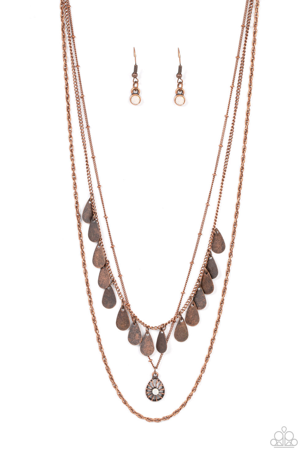 Prairie Dream Paparazzi Accessories Necklace with Earrings Copper