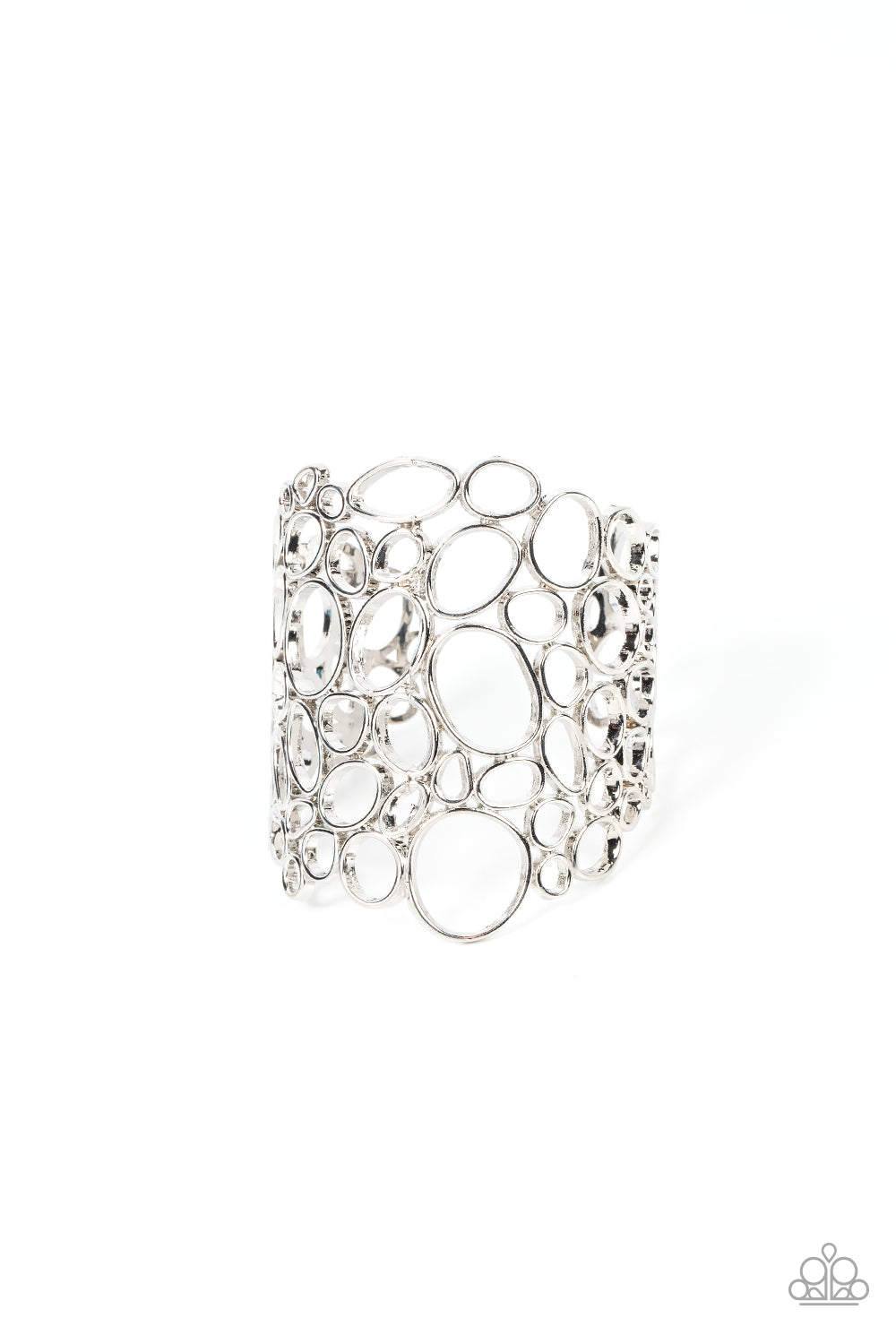 All Turned Around Paparazzi Accessories Cuff Bracelet - Silver