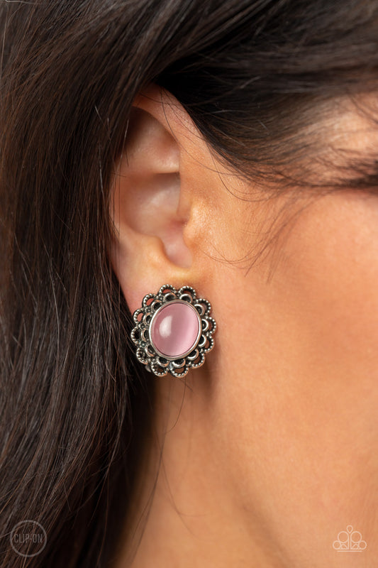 Garden Gazebo Paparazzi Accessories Clip on Earrings - Pink