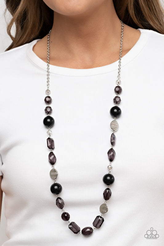 Timelessly Tailored Paparazzi Accessories Necklace with Earrings Black