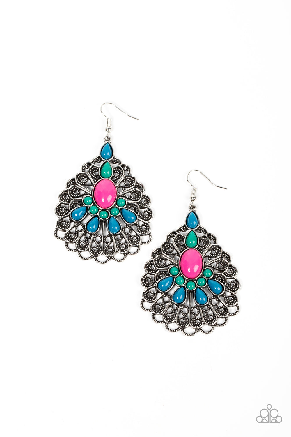 Peacock Prance Paparazzi Accessories Earrings Multi