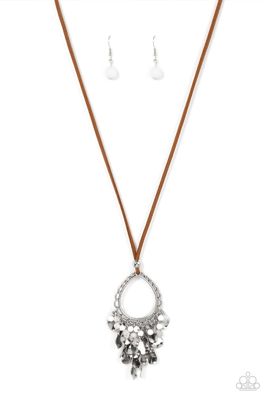 Paradise Pageantry Paparazzi Accessories Necklace with Earrings White
