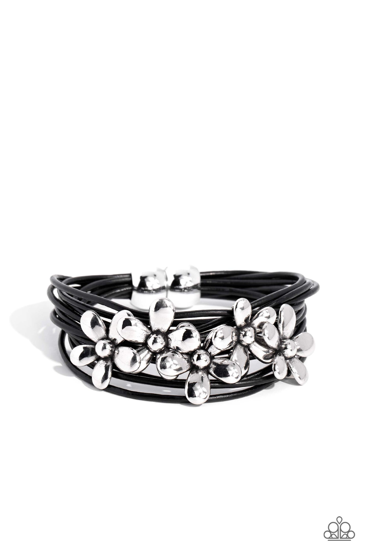 Here Comes the BLOOM Paparazzi Accessories Bracelet Black