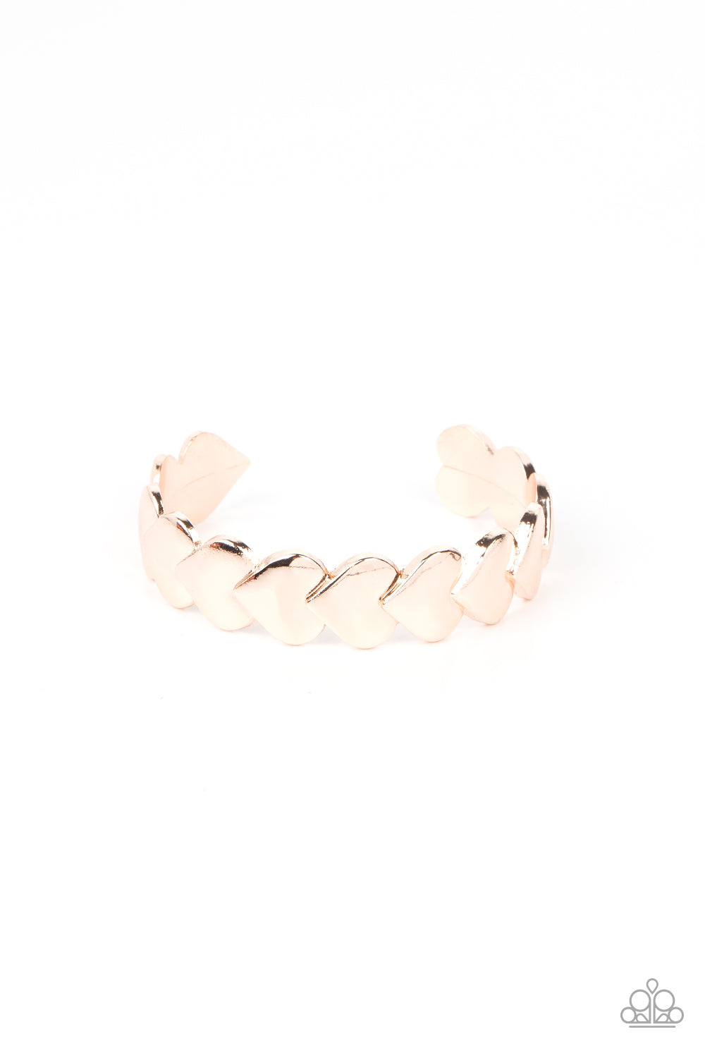 Hearts Galore Paparazzi Accessories Bracelet. - Rose Gold