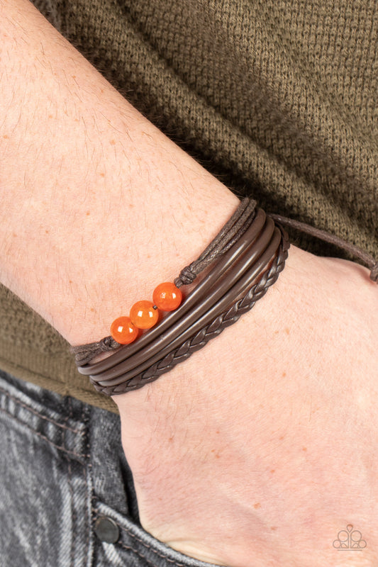 Rest Easy Paparazzi Accessories Bracelet Orange
