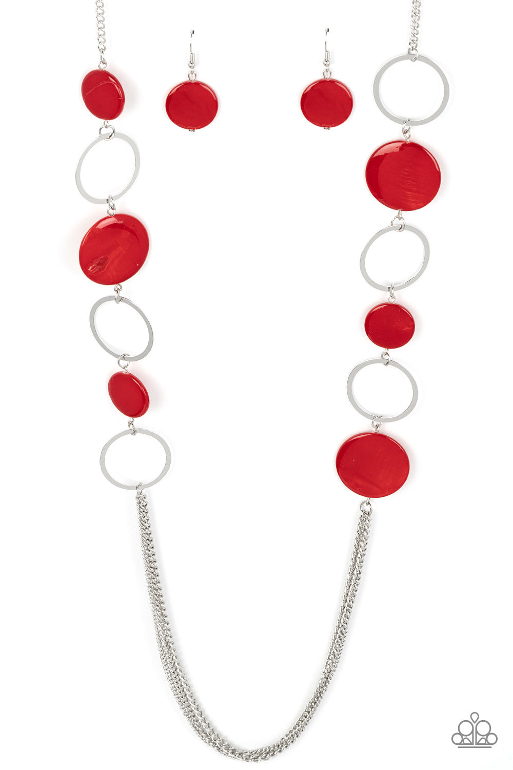 Beach Hub Paparazzi Accessories Necklace with Earrings Red