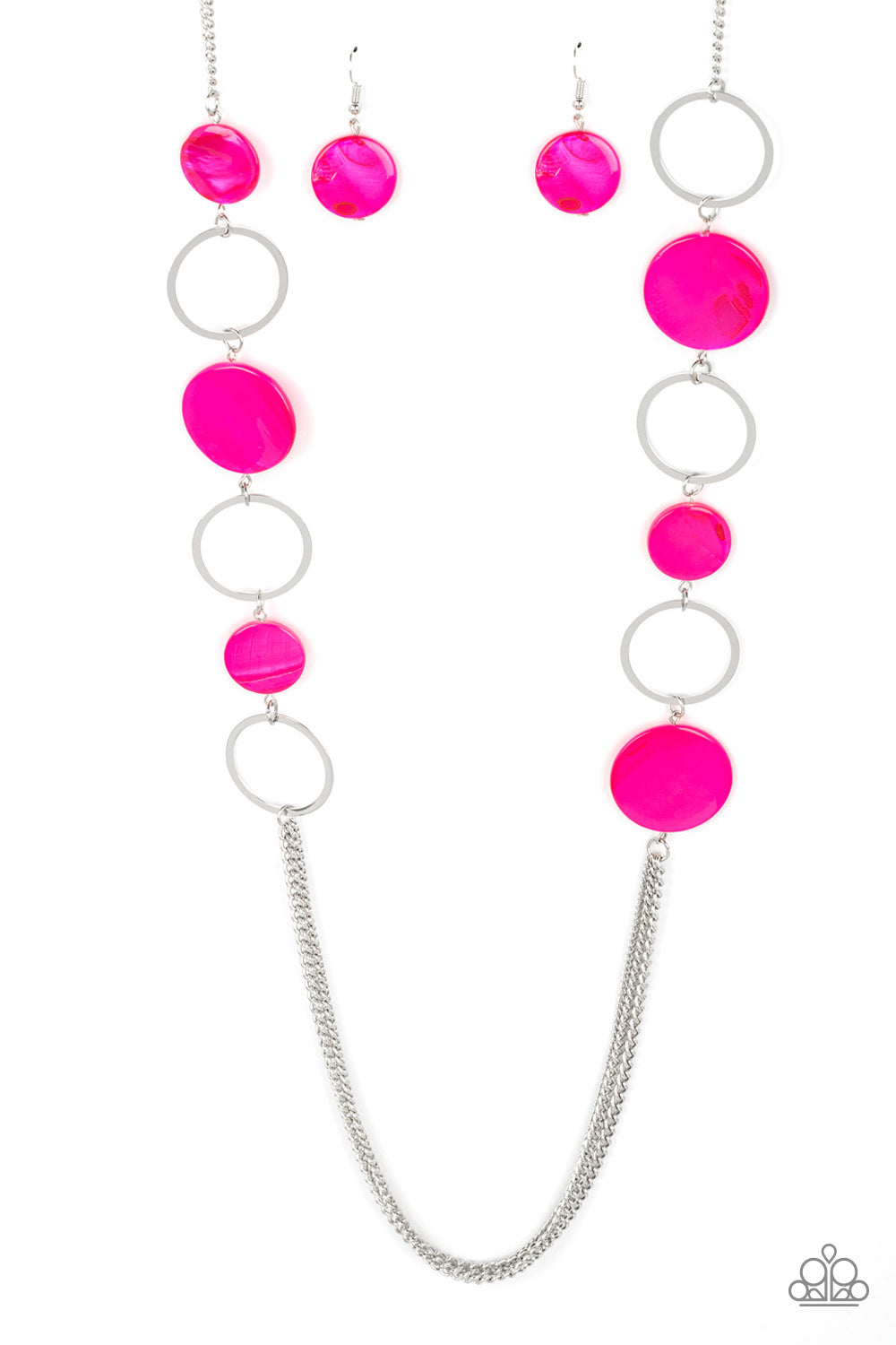 Beach Hub Paparazzi Accessories Necklace with Earrings - Pink