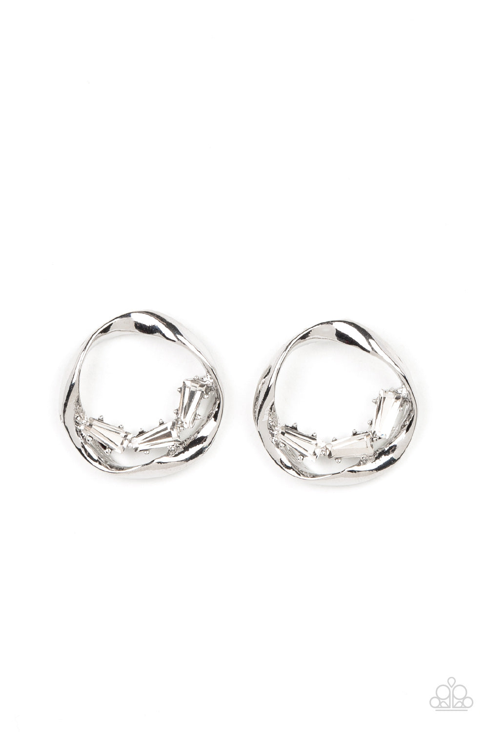 Imperfect Illumination Paparazzi Accessories Earrings - White