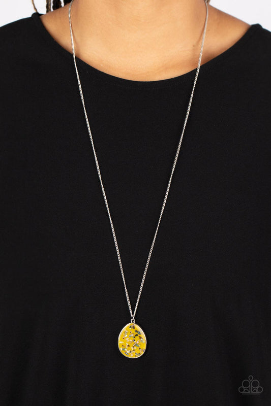 Shimmering Seafloors Paparazzi Accessories Necklace with Earrings Yellow