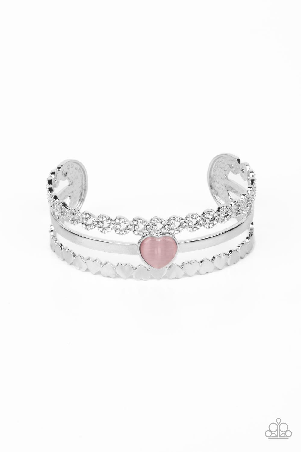 You Win My Heart Paparazzi Accessories Cuff Bracelet Pink