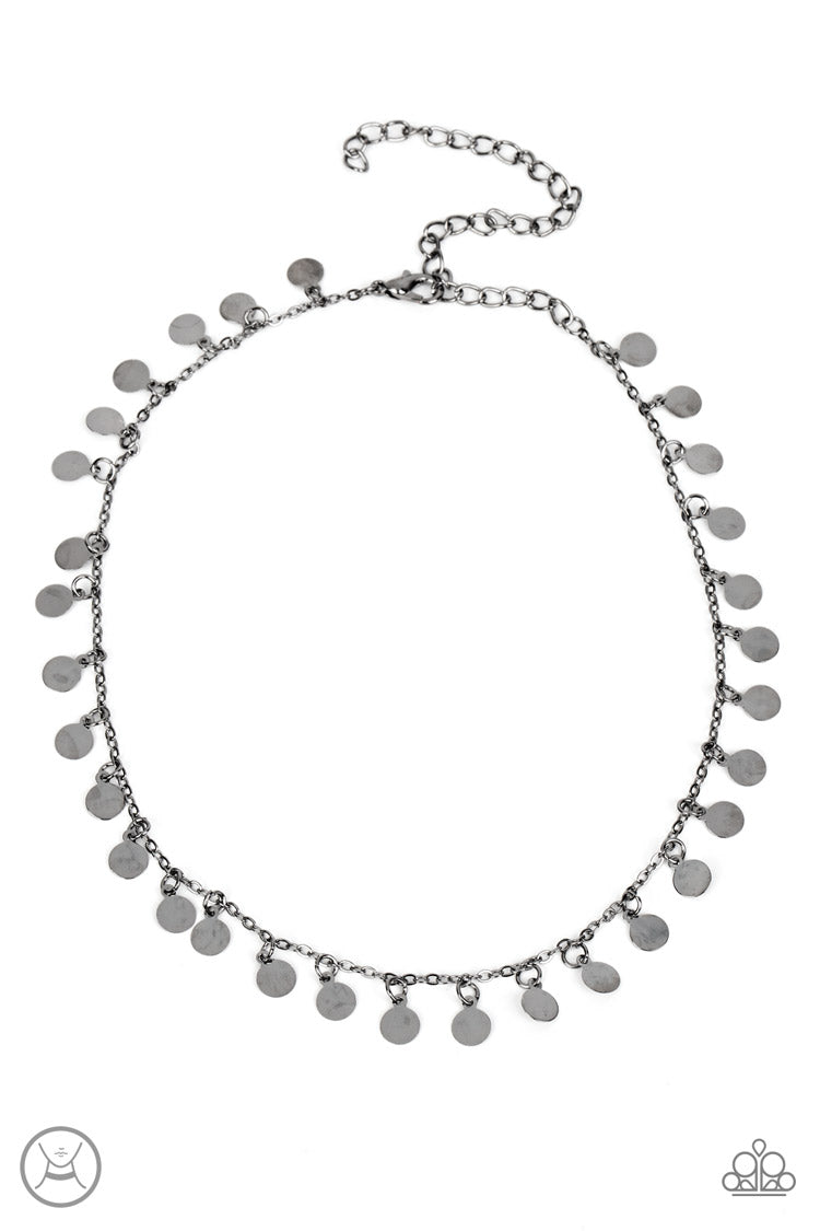 Champagne Catwalk Paparazzi Accessories Necklace with Earrings - Black