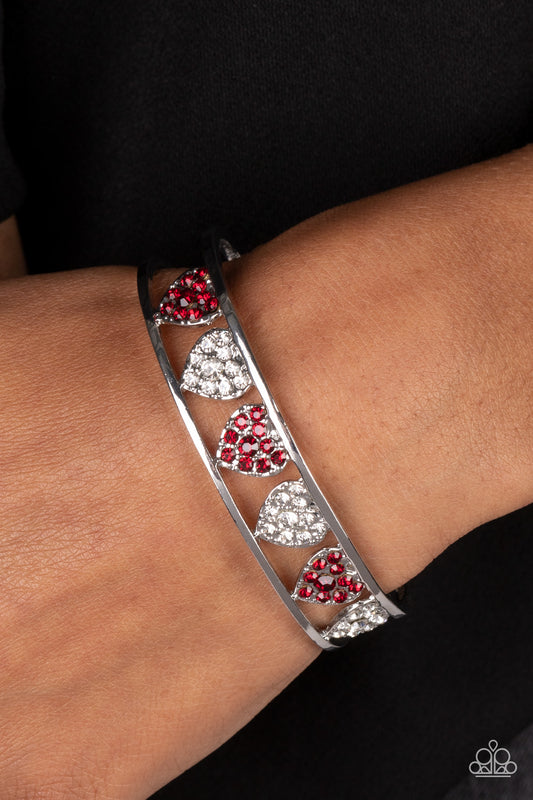 Decadent Devotion Paparazzi Accessories Cuff Bracelet Red