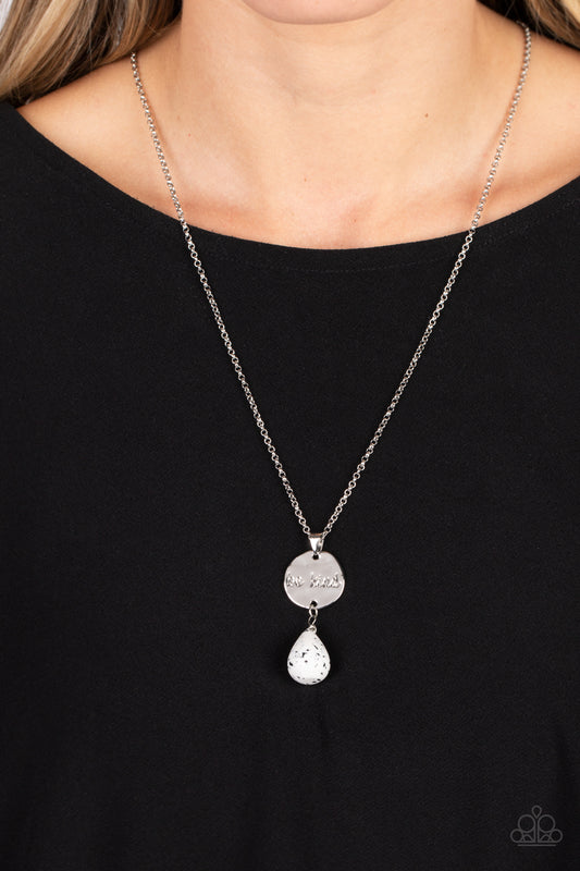 Caring Couture Paparazzi Accessories Necklace with Earrings White