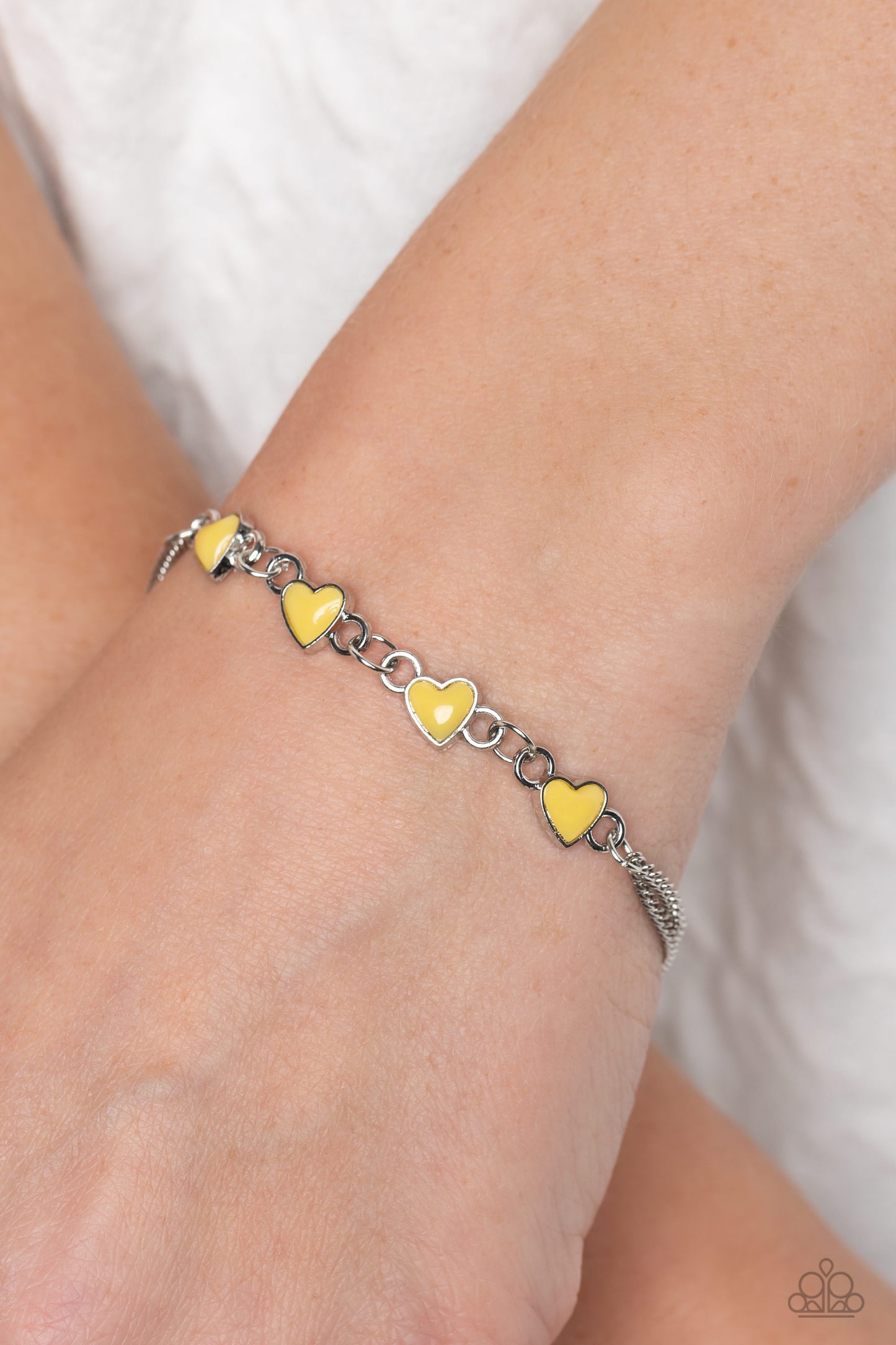 Smitten Sweethearts Paparazzi Accessories Bracelet Yellow