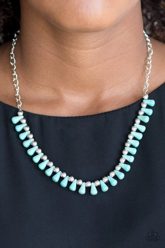 Extinct Species Paparazzi Accessories Necklace with Earrings Blue