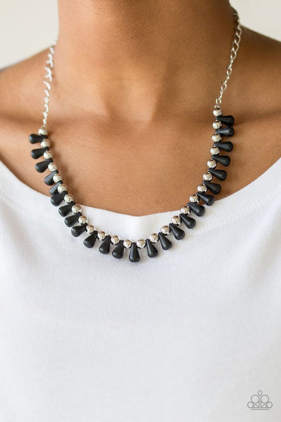 Extinct Species Paparazzi Accessories Necklace with Earrings Black