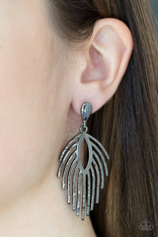 Metro Safari Paparazzi Accessories Earrings Black