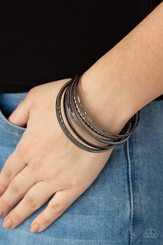 How do You Stack Up? Paparazzi Accessories Bracelets Black