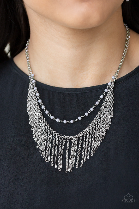 Fierce in Fringe Paparazzi Accessories Necklace with Earrings