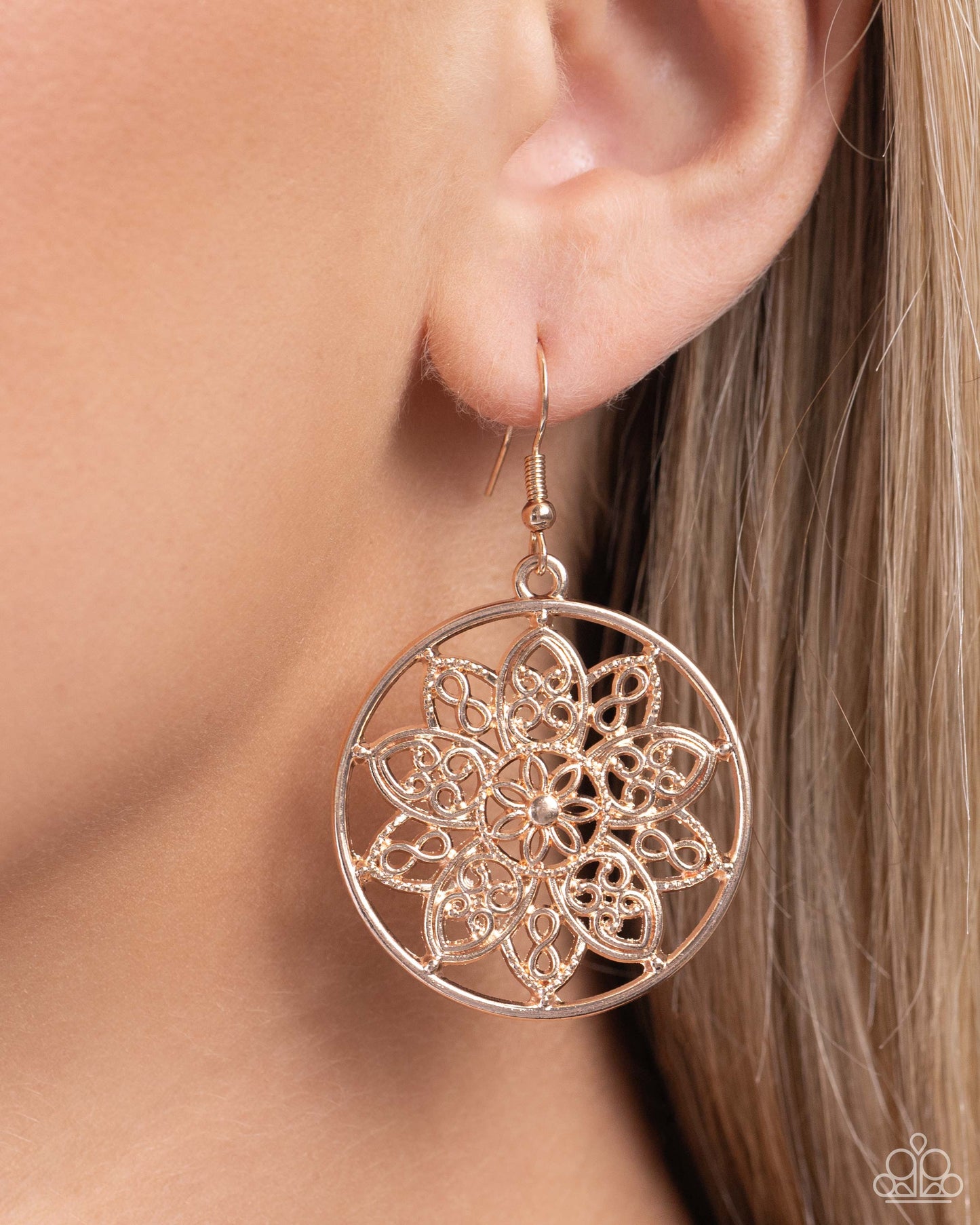 Garden Allure Paparazzi Accessories Earrings Rose Gold