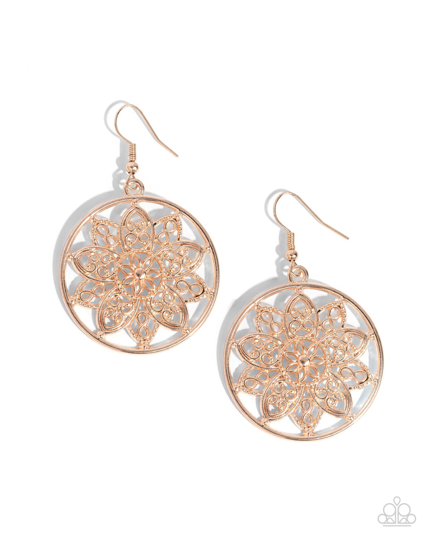 Garden Allure Paparazzi Accessories Earrings Rose Gold