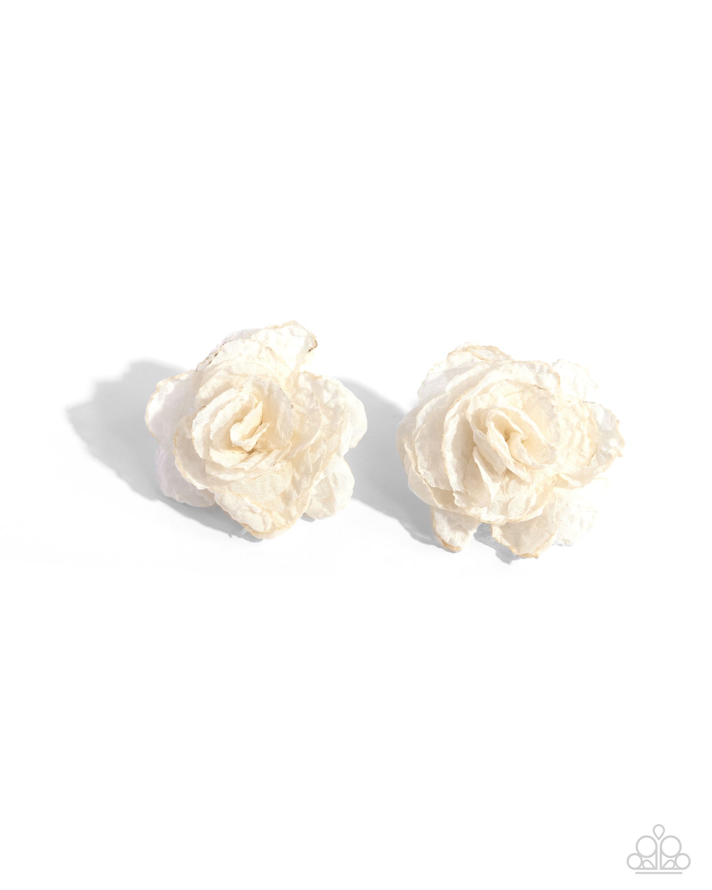 Tulle Twist Paparazzi Accessories Earrings - White