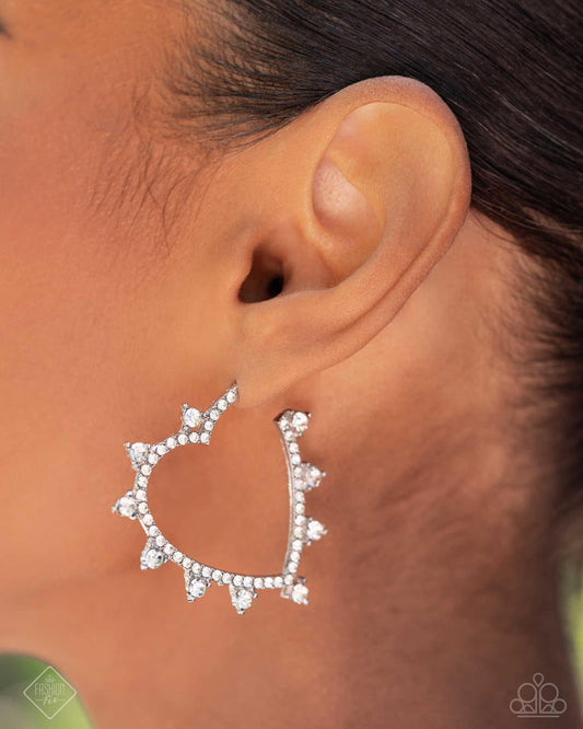 Excessive Elevation Paparazzi Accessories Heart Hoop Earrings