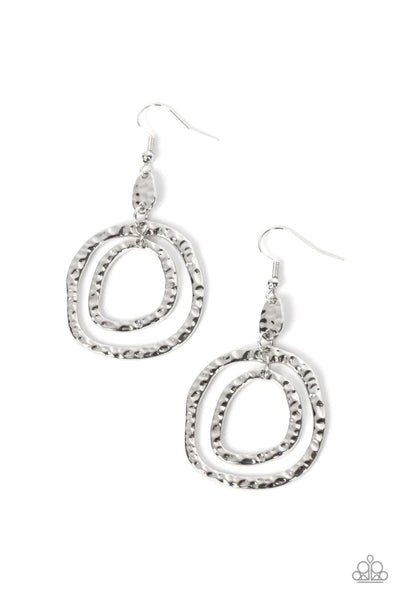 Scalding Haute Paparazzi Accessories Earrings Silver