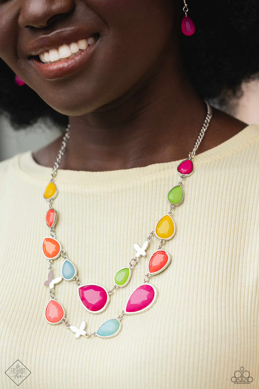 Bright Club Paparazzi Accessories Necklace with Earrings