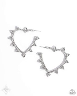 Excessive Elevation Paparazzi Accessories Heart Hoop Earrings