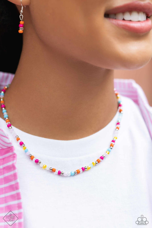 Carnival Confidence Paparazzi Accessories Necklace with Earrings
